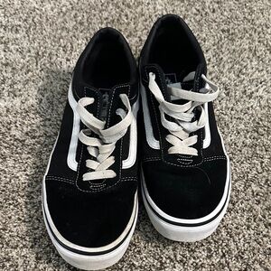 Vans Kids Black and White Sneakers